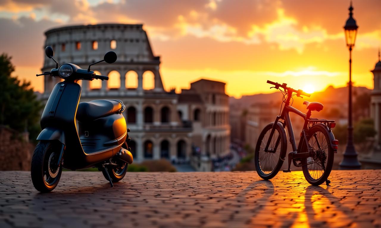Tour guidato in bici davanti al Colosseo